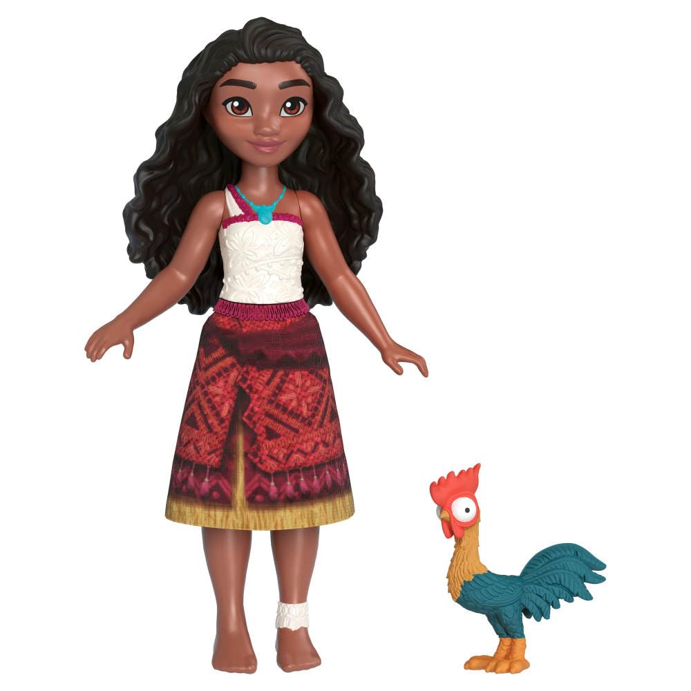 Moana's outfit features a removable skirt and poseable limbs.