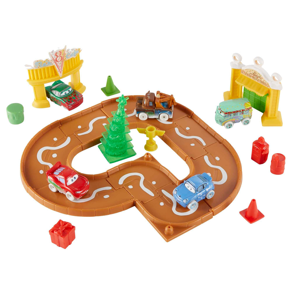 Holiday accessories and car-themed pieces from the Mattel Disney Cars Advent Calendar.