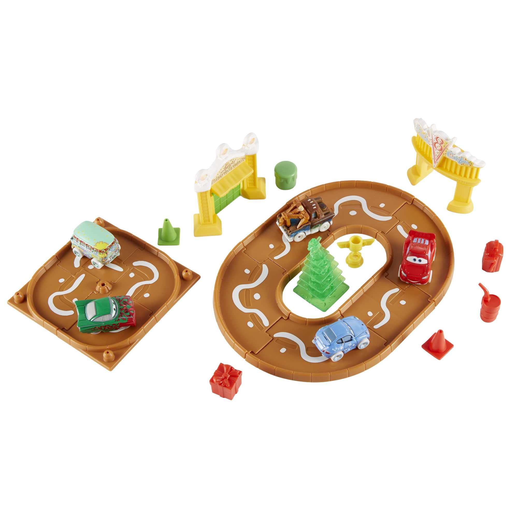 Five mini cars from the Mattel Disney Cars Advent Calendar for daily play.