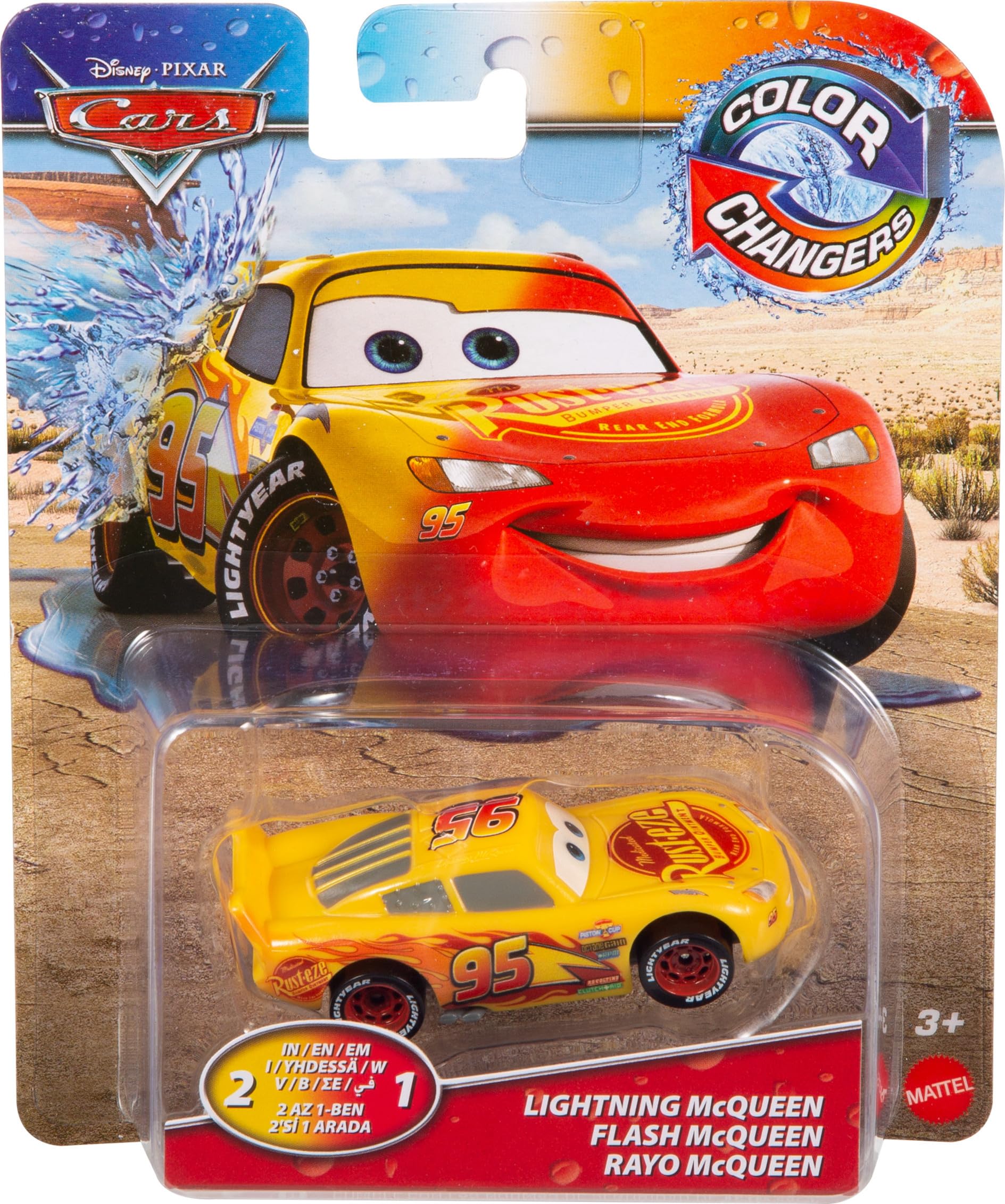 Mattel Disney Pixar Cars Color Changers dunk and change play for endless fun.