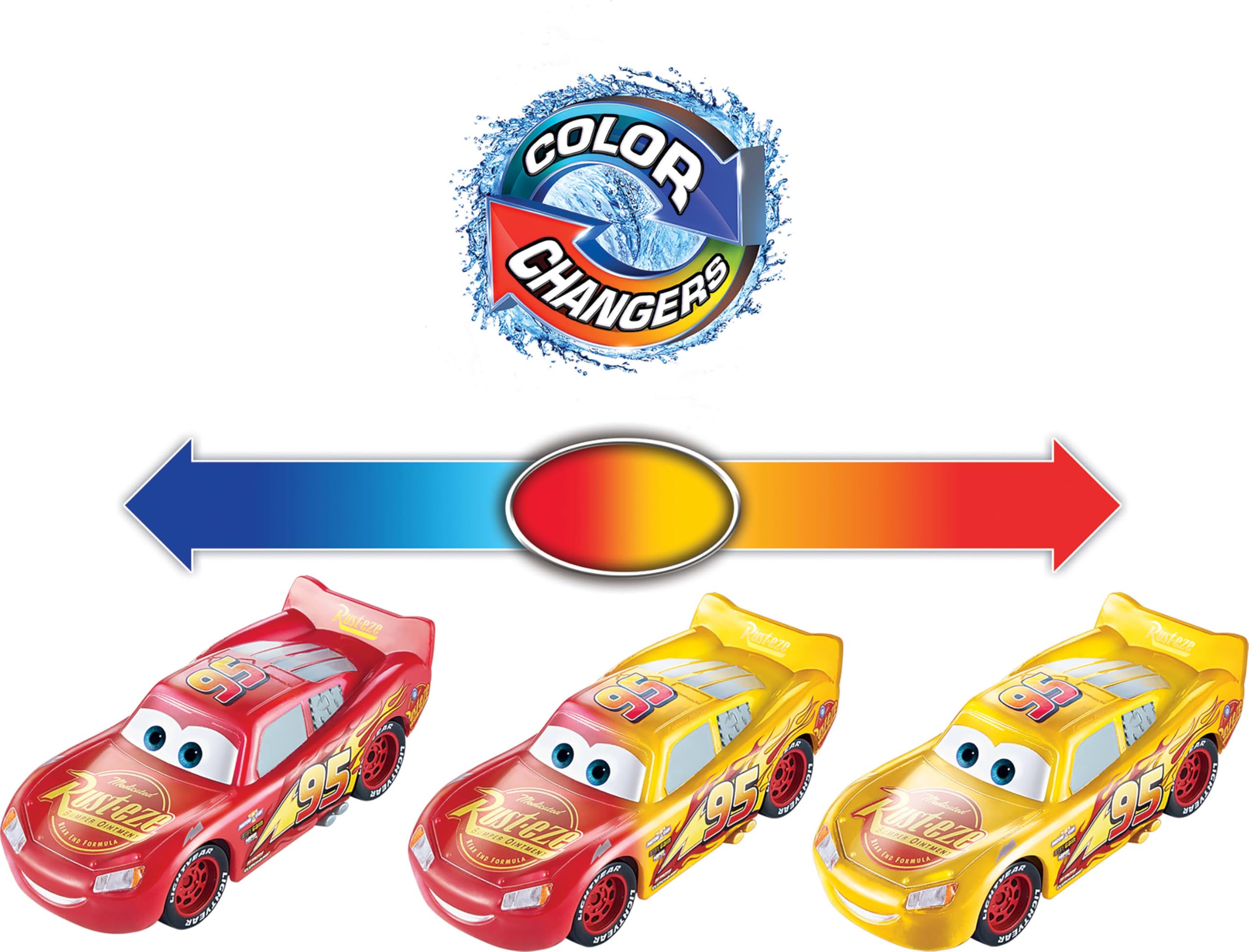 Mattel Disney Pixar Cars Color Changers 1:55-scale car for collectible play.