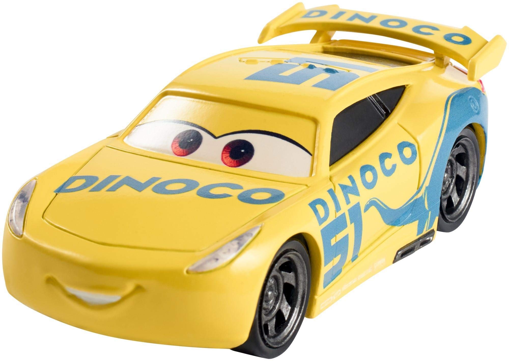 Mattel Disney Pixar Cars Dinoco Cruz Ramirez 1:55 scale vehicle for play or display.