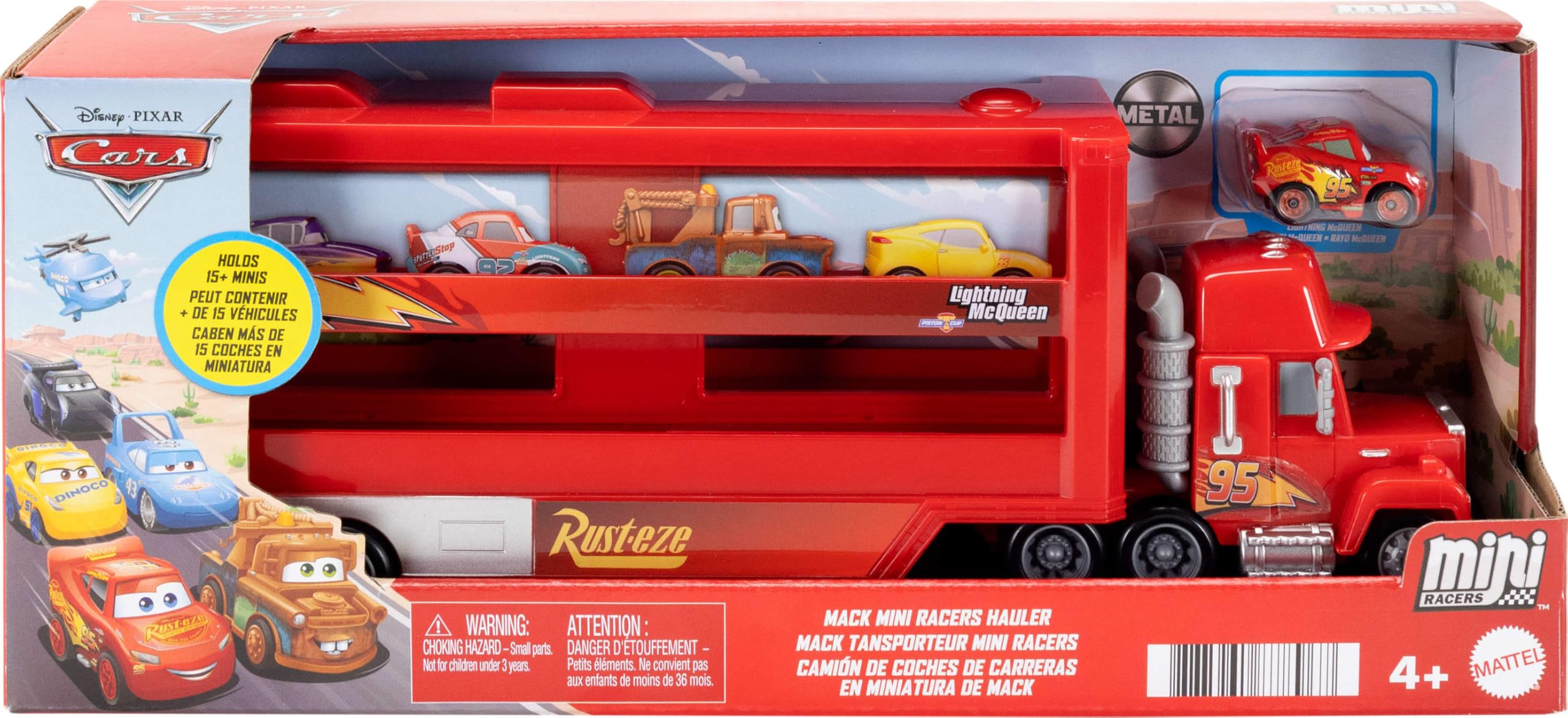 Display-ready packaging and durable mini racers for shelf-ready presentation.