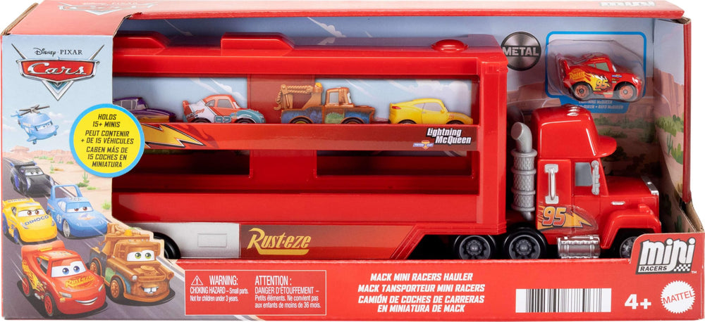 Display-ready packaging and durable mini racers for shelf-ready presentation.