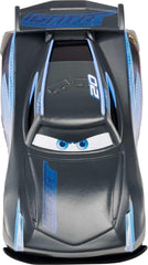 Mattel Disney Pixar Cars Jackson Storm die-cast, detailed pose for dynamic storytelling.