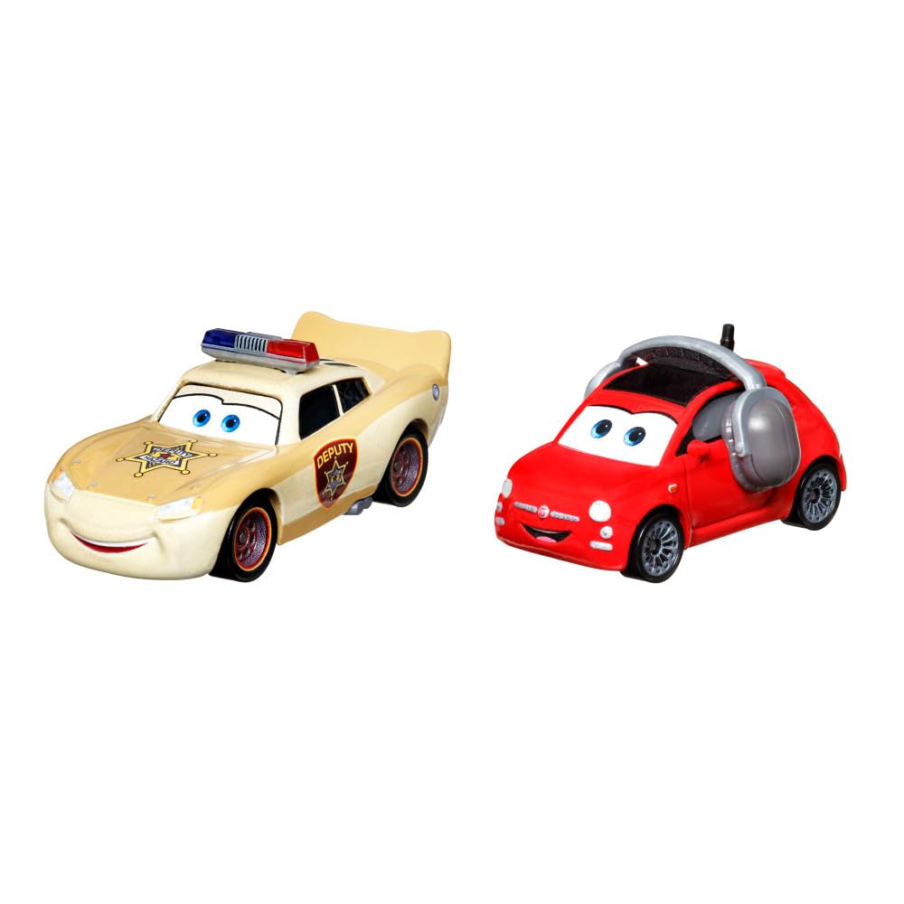 Mattel Disney Pixar Cars On the Road Deputy Lightning McQueen front view, vivid red finish for imaginative play