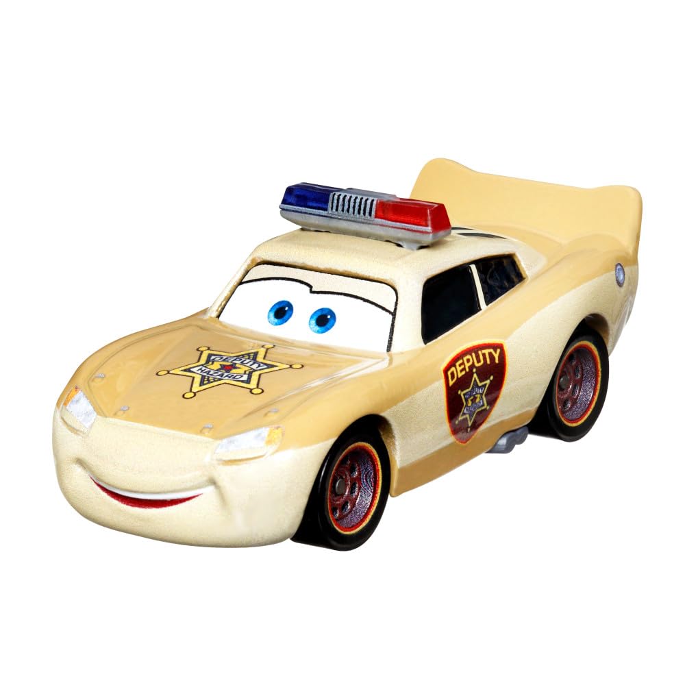 Mattel Disney Pixar Cars On the Road Deputy Lightning McQueen side profile highlighting race-ready design