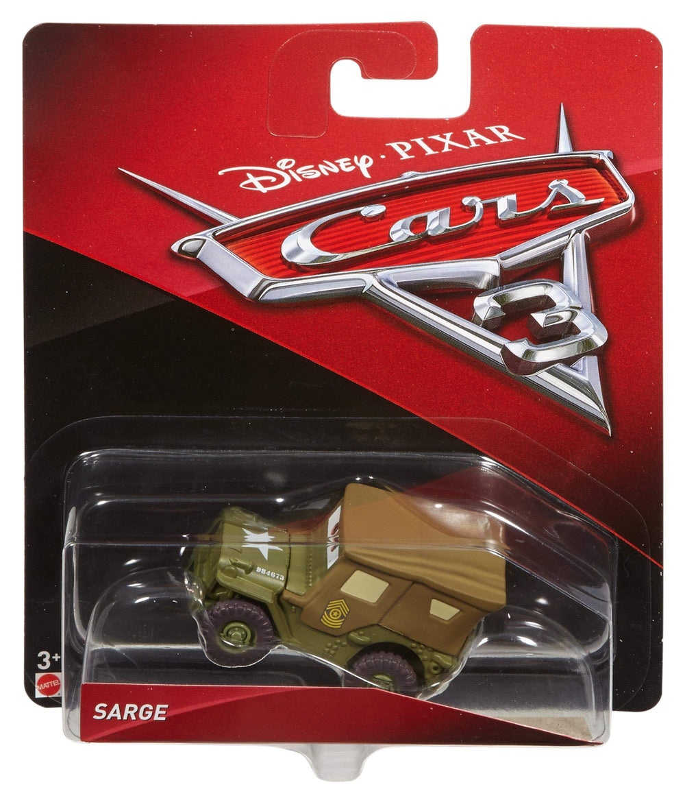 Sarge 1:55 diecast car from Mattel for action-packed play and collection.