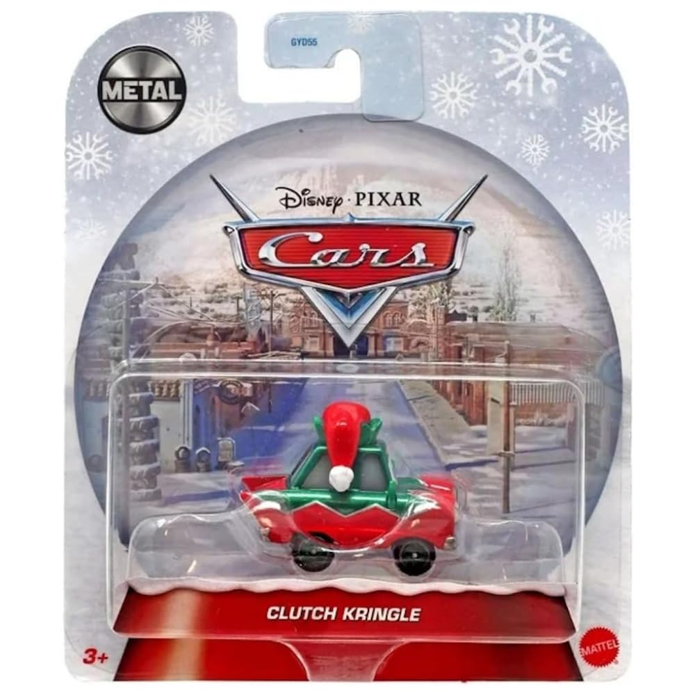 Mattel Disney Pixar Cars Clutch Kringle diecast vehicle side view for display and play