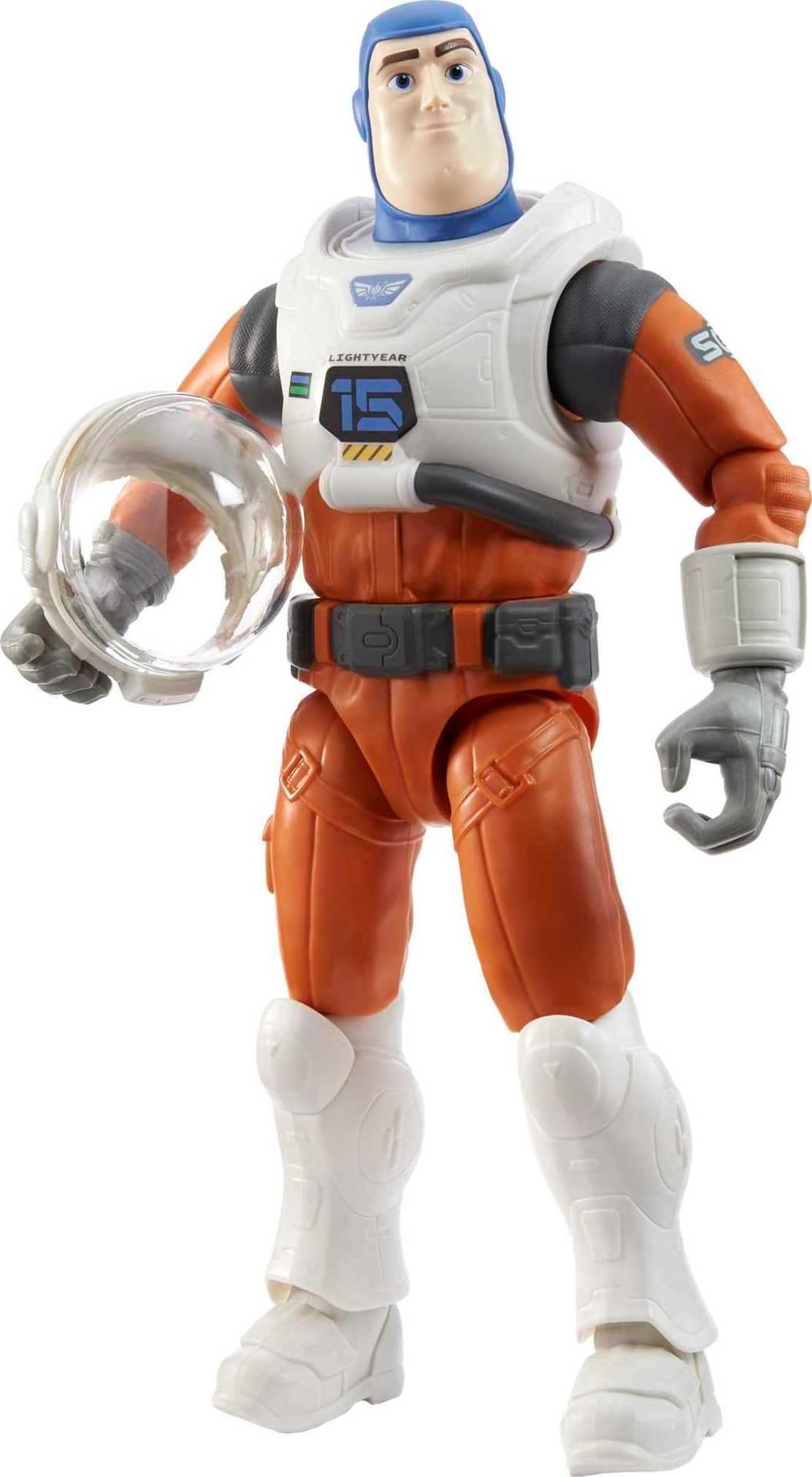 Large-scale Buzz Lightyear figure supports small hands with immersive play experiences.