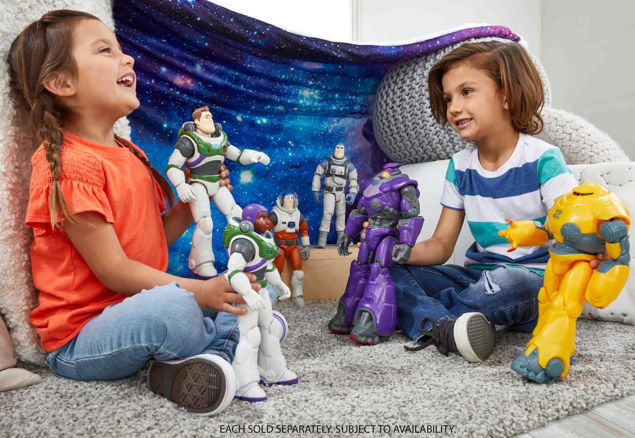 Close-up of Buzz Lightyear XL-15 articulation highlighting 14 joints for dynamic poses.