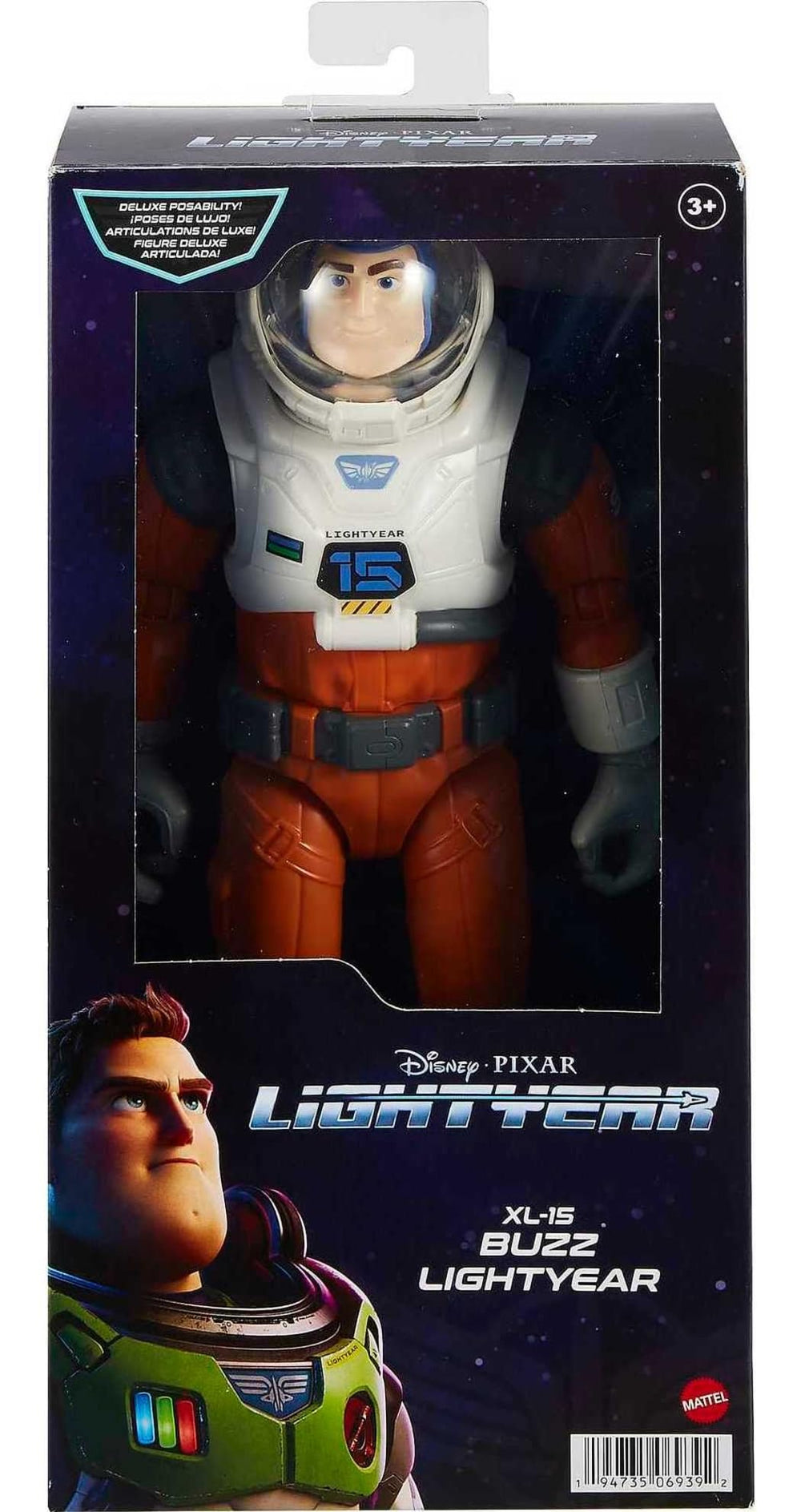 Collector-ready Buzz Lightyear XL-15 close-up emphasizes joint range and realism.