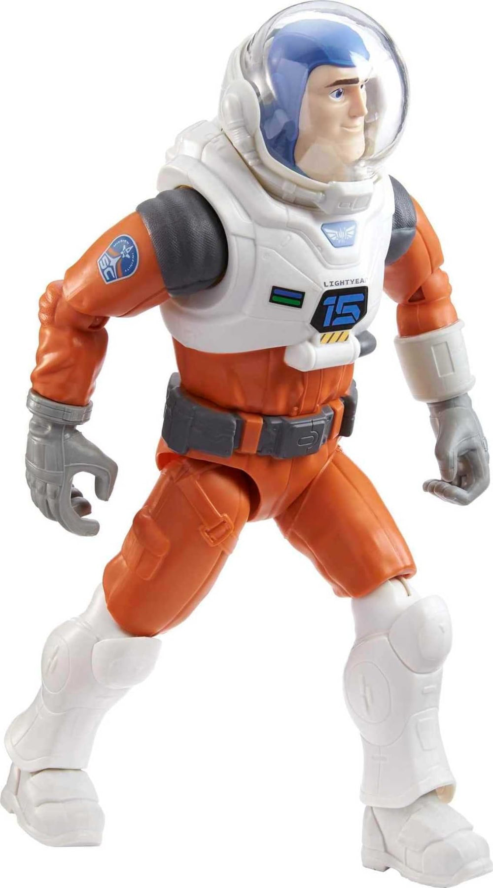 Mattel Buzz Lightyear XL-15 front view showing durable poseability for playtime adventures.