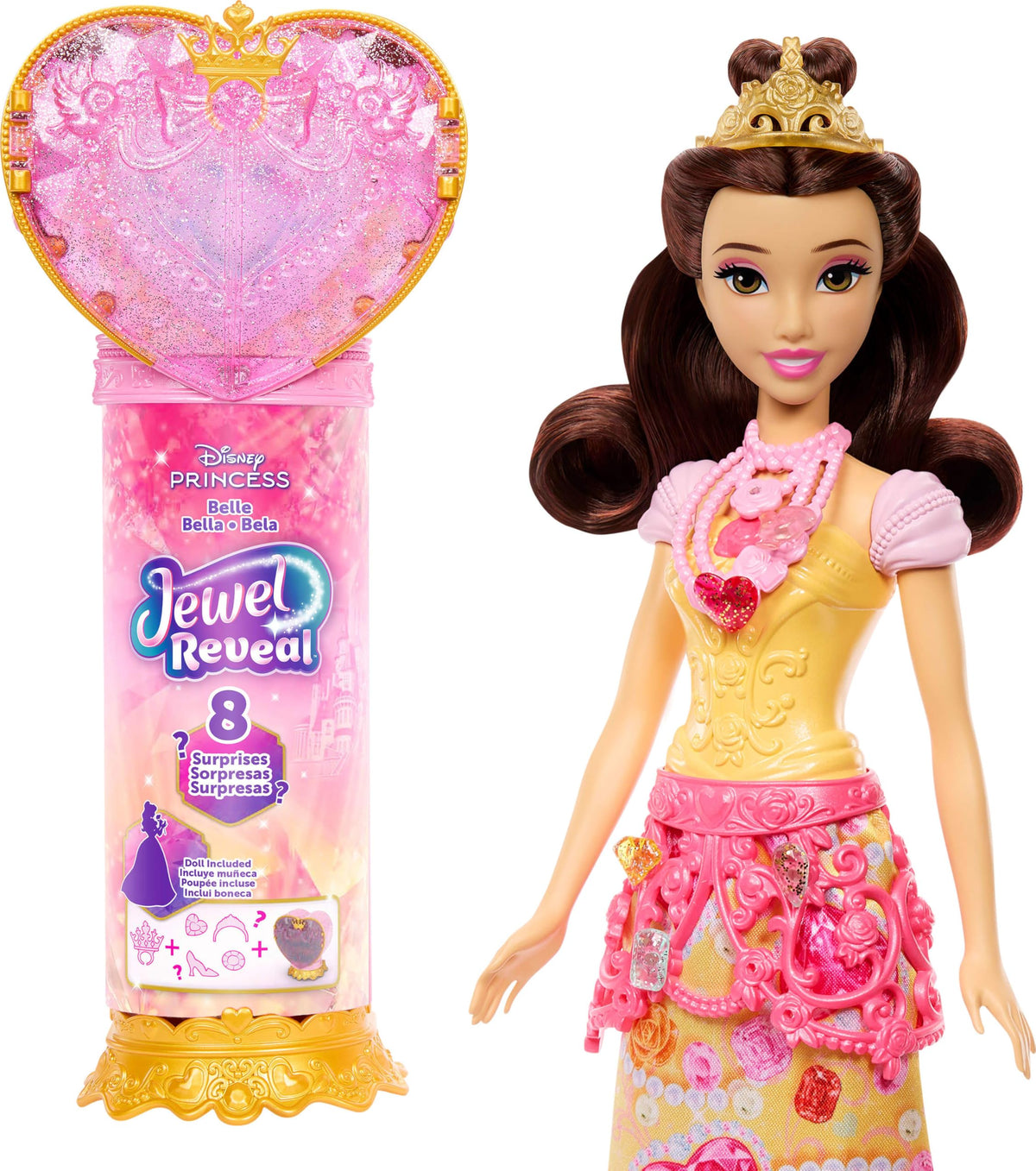 Mattel Belle Jewel Reveal doll ready for imaginative fashion play and storytelling
