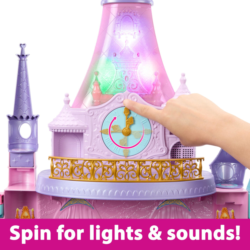 Mattel Disney Princess Castle slide and pool invite splashy play moments.