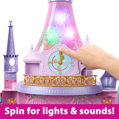 Mattel Disney Princess Castle slide and pool invite splashy play moments.