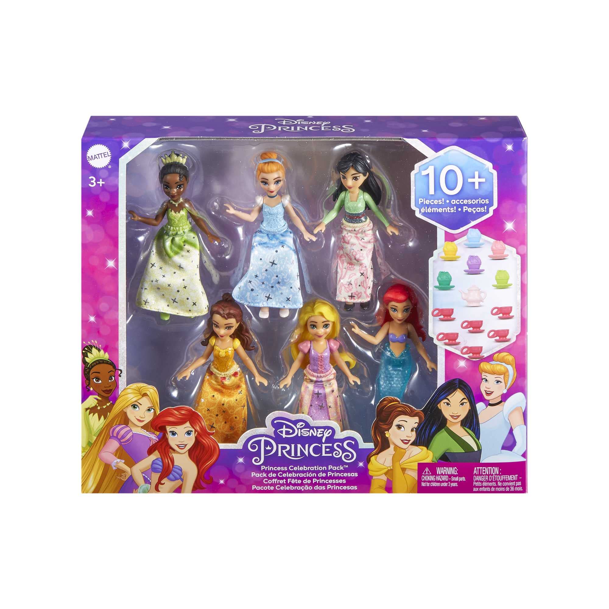 Mattel Belle doll wearing iconic gown for building imagination.