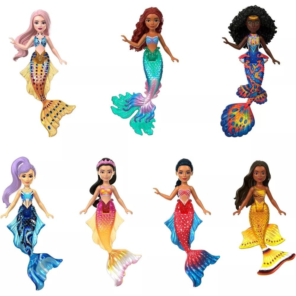 Mattel Ariel Caspia doll with poseable tail for imaginative play.