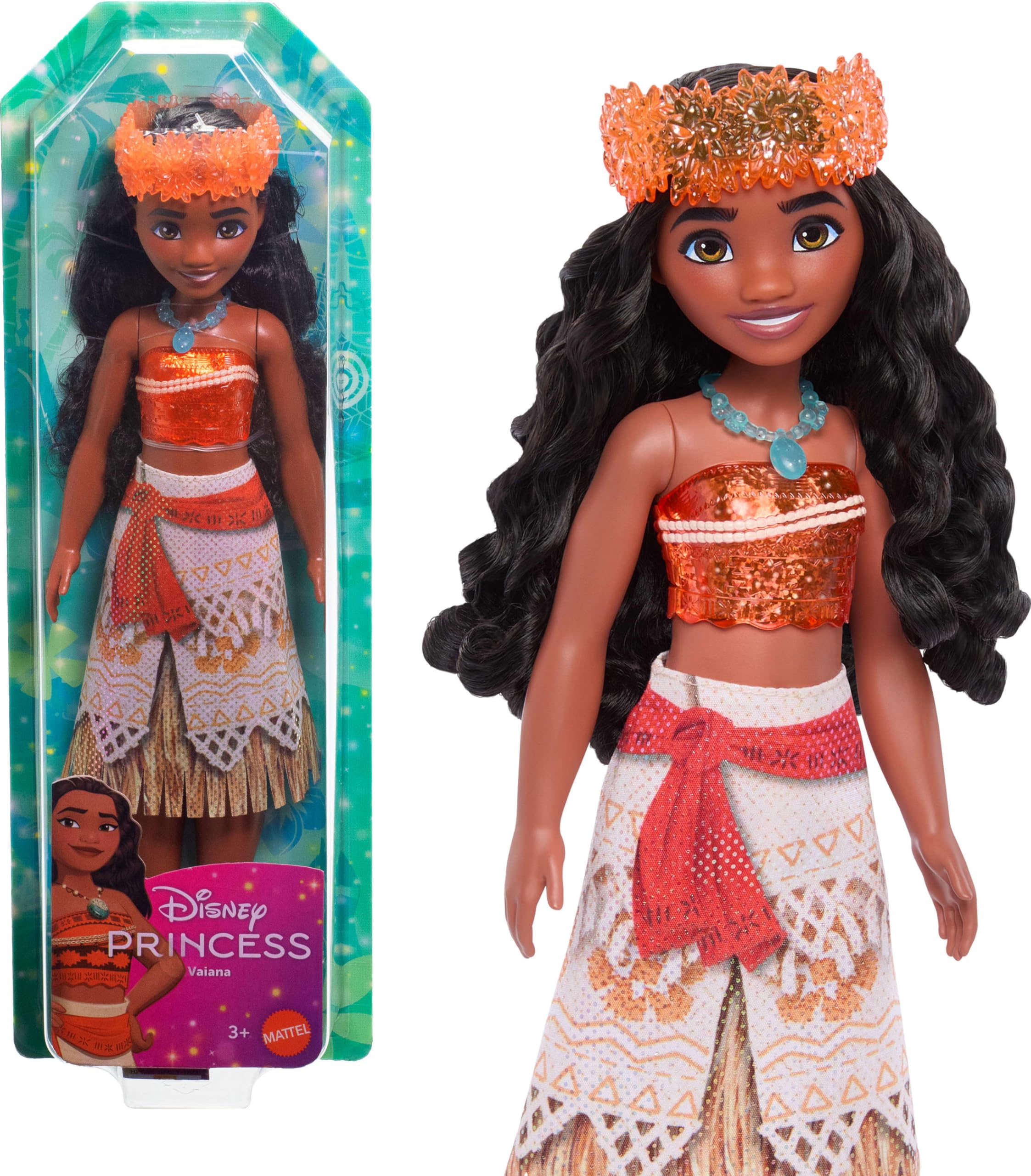 Mattel Moana doll in sparkling fashion ready for imaginative adventures.