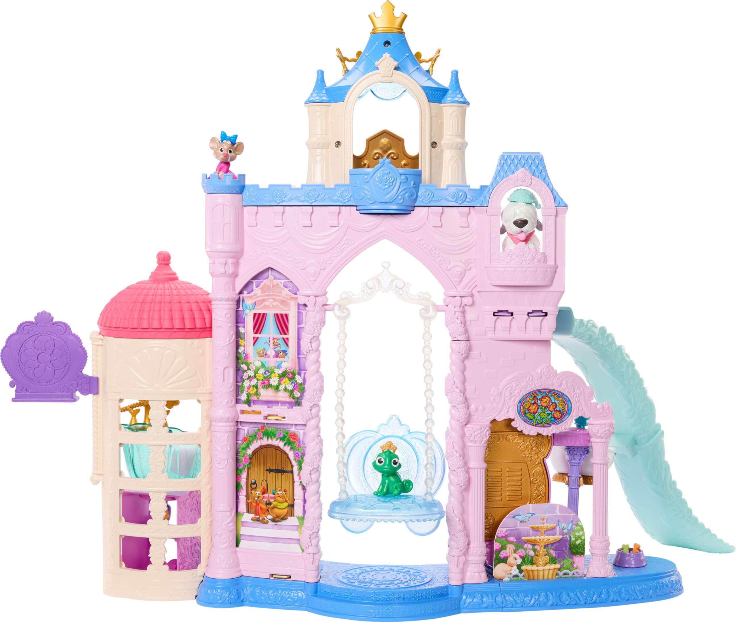 Mattel Disney Princess Pet Palace front view enables imaginative play.