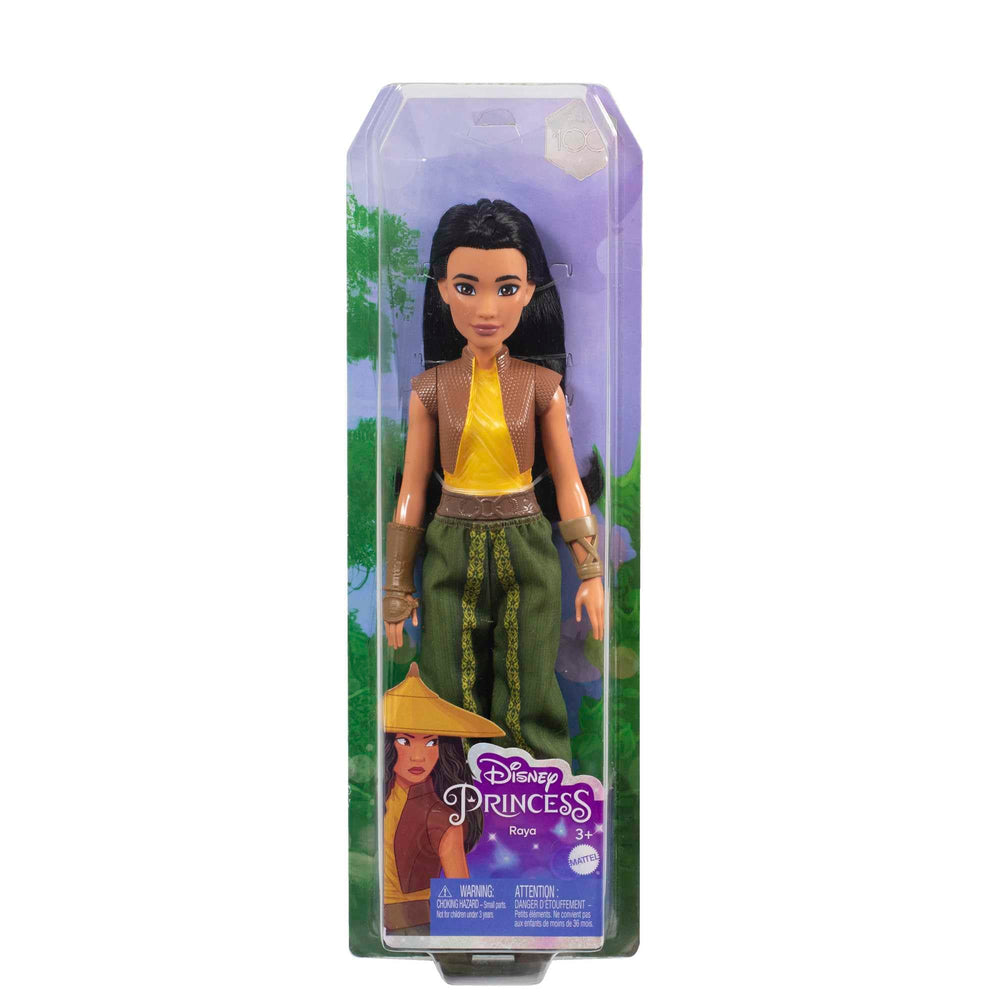 Mattel Raya doll with arm cuffs for authentic movie detail.