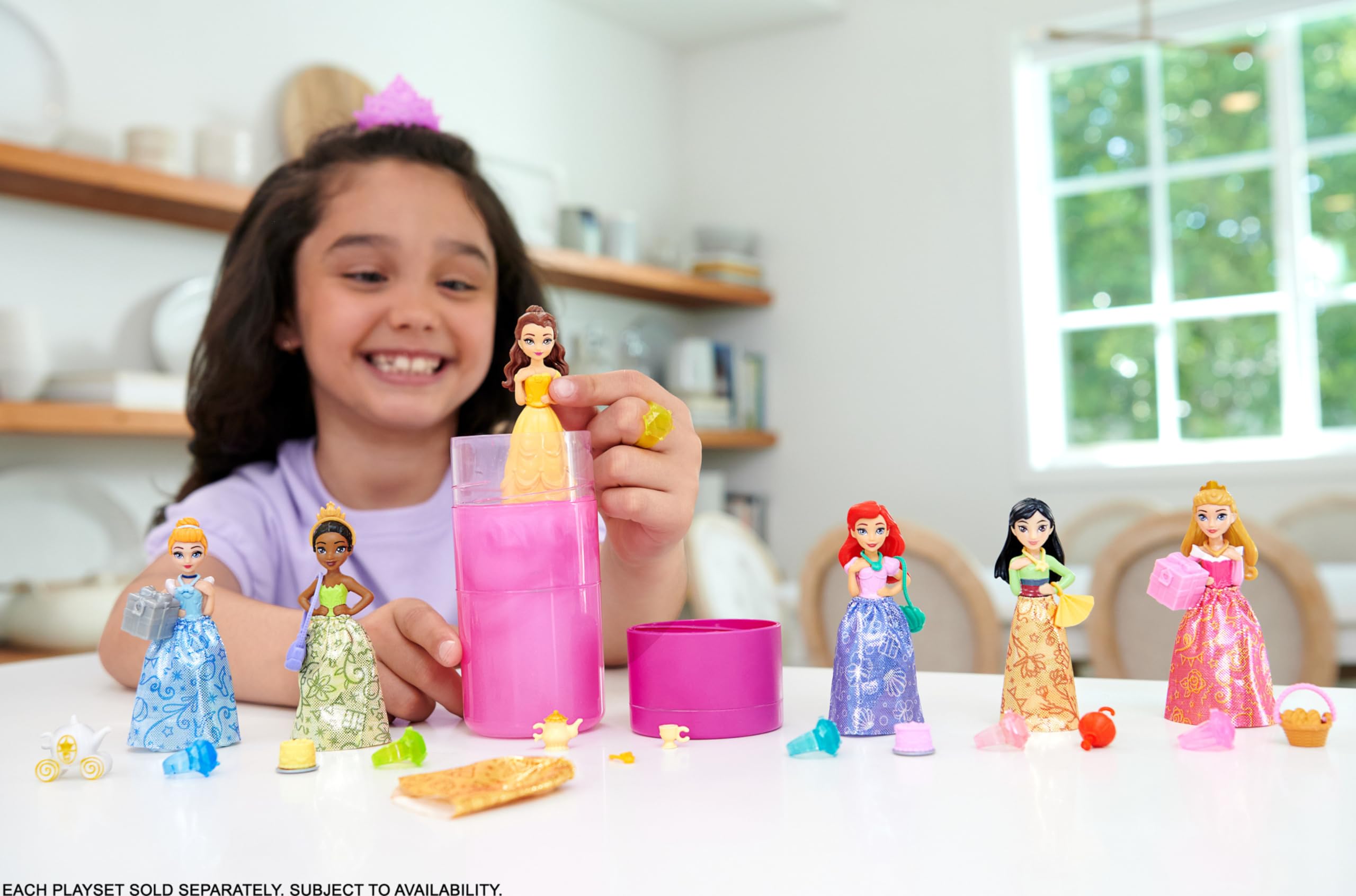 Mattel Disney Princess Royal Color Reveal water reveal showcases the princess in signature look.