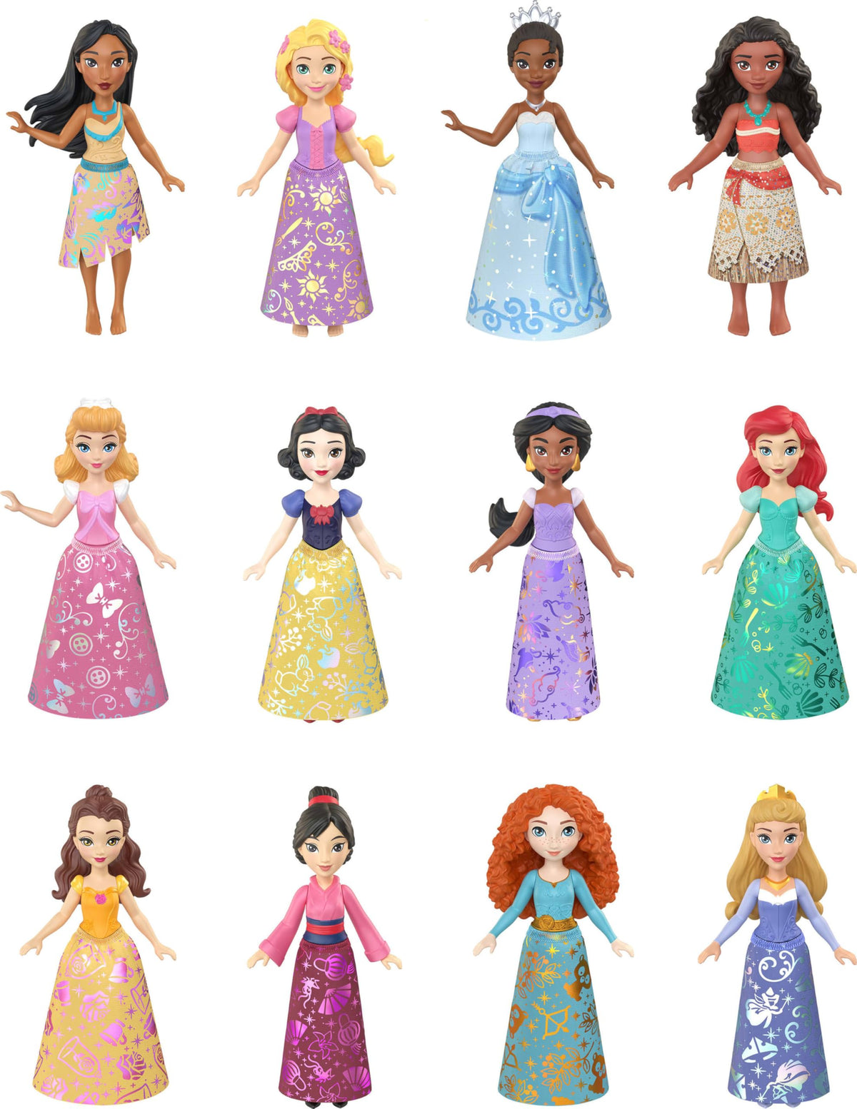 Mattel Disney Princess Ultimate Pack: twelve posable dolls for imaginative play