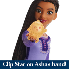 Star figure clips onto Asha’s hand for portable adventures.
