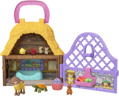 Mattel Disney Wish Star and Valentino mini playset shows a 2-story Rosas nook for imaginative play.