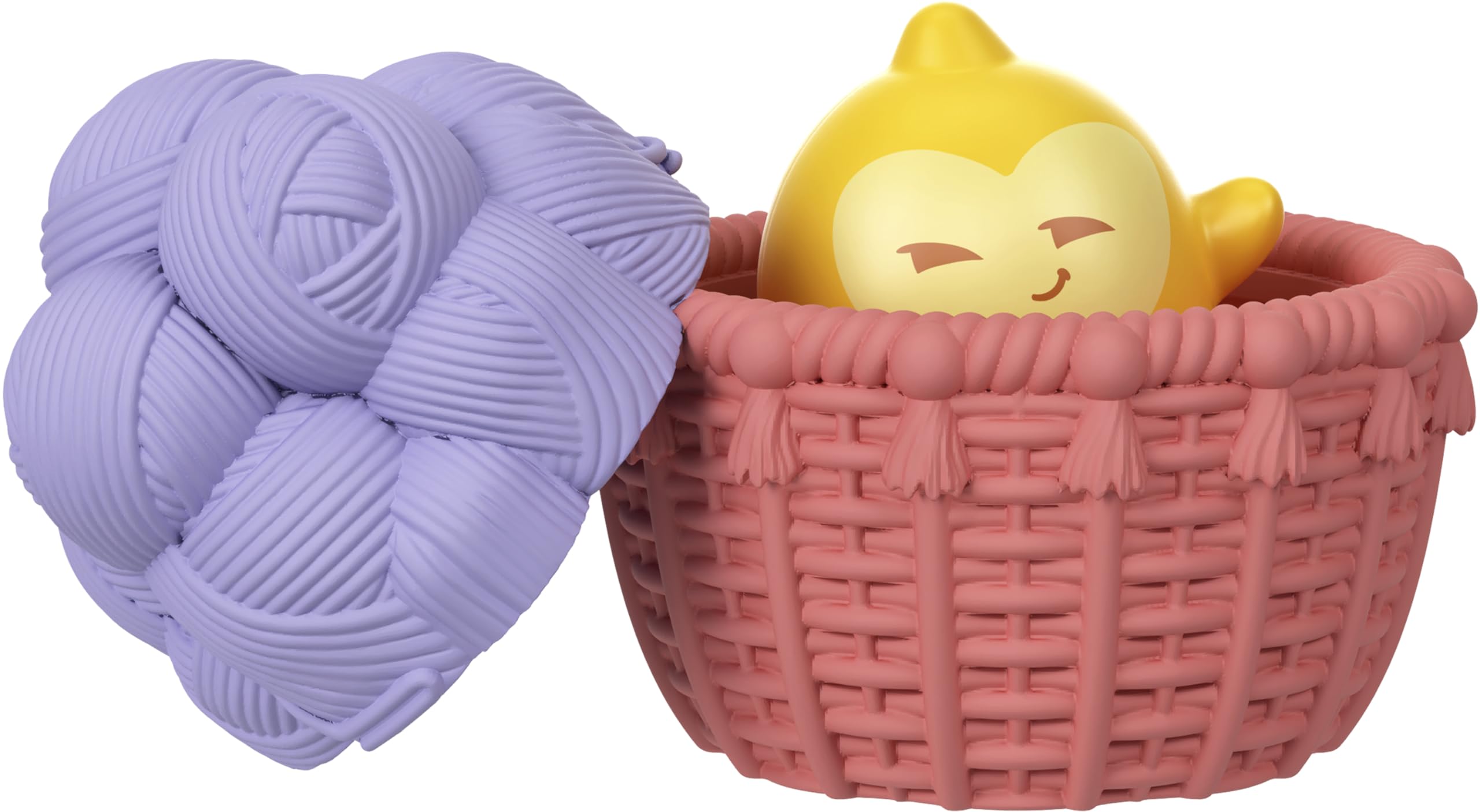 Mattel Disney Wish Star and Valentino mini playset includes a yarn basket for cozy pretend crafting.