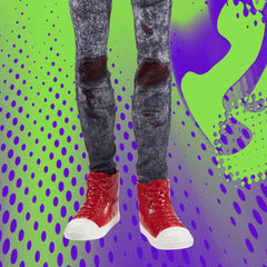 Mattel Disney Zombies 2 Zed removable jean jacket and accessories for authentic detail.
