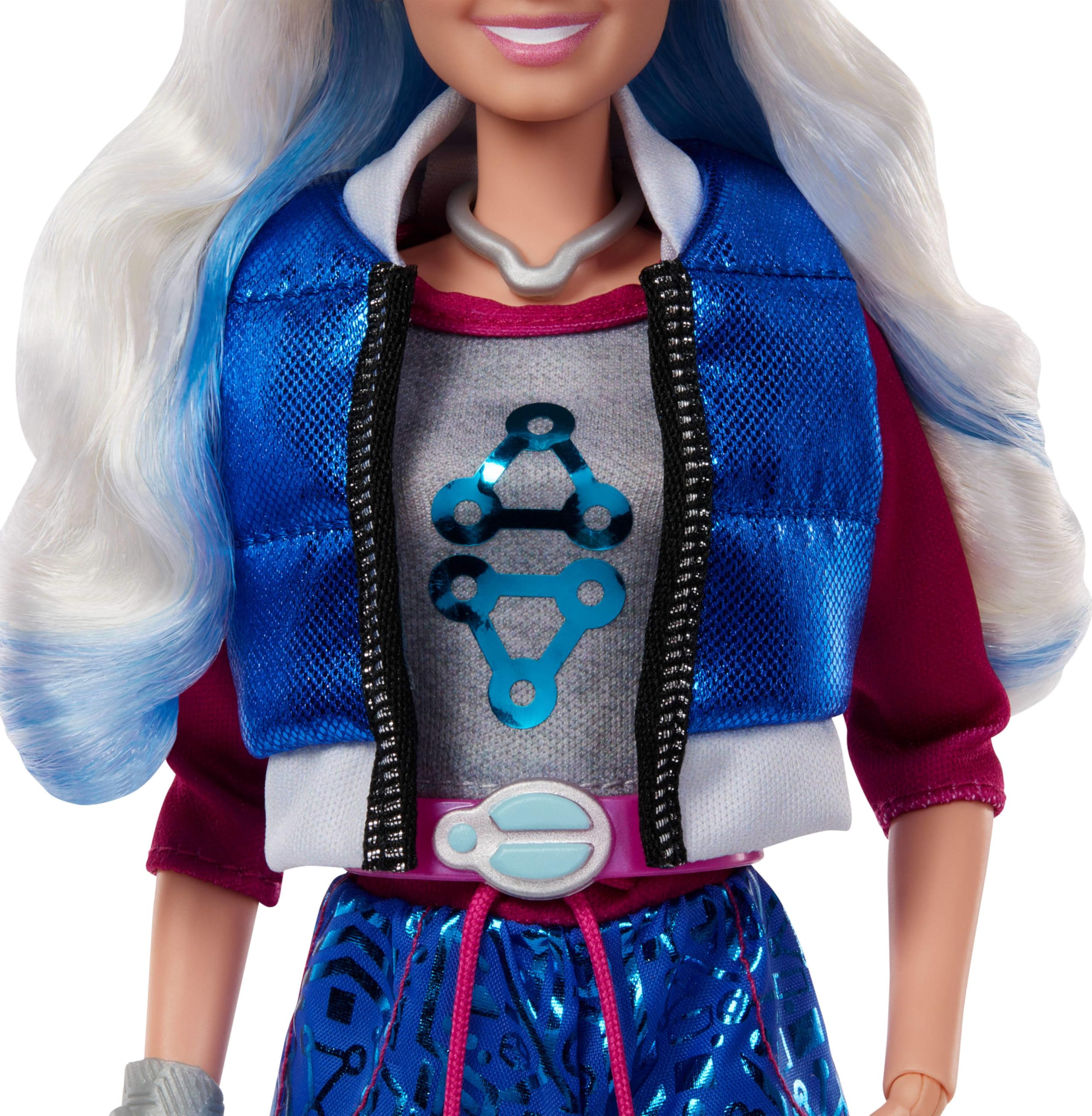 Mattel Disney Zombies 4 Addison Wells silver hair detail for authentic look