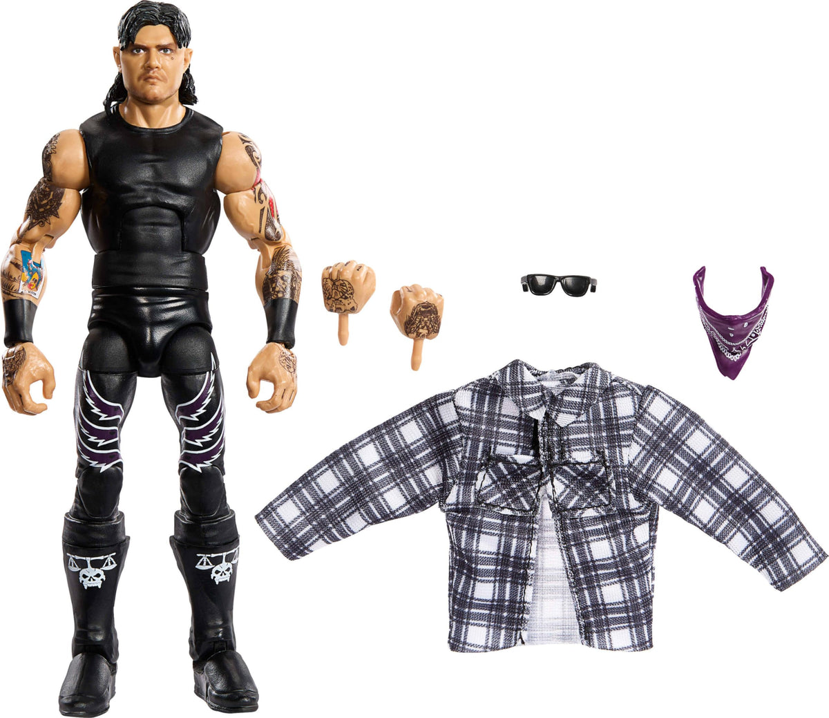 Mattel Dominik Mysterio Elite Figure 6-inch pose highlighting 25 points of articulation for dynamic display