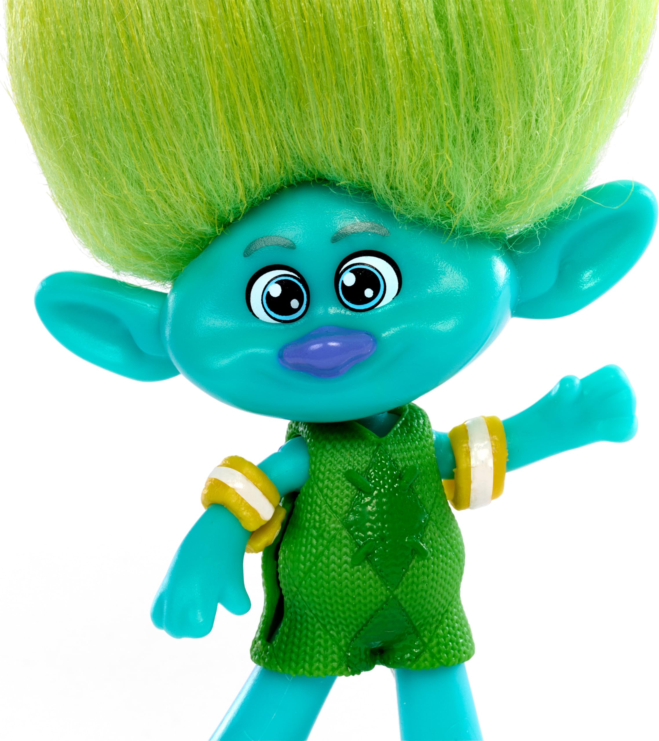 Mattel DreamWorks Trolls Band Together Branch doll in colorful hair for adventures