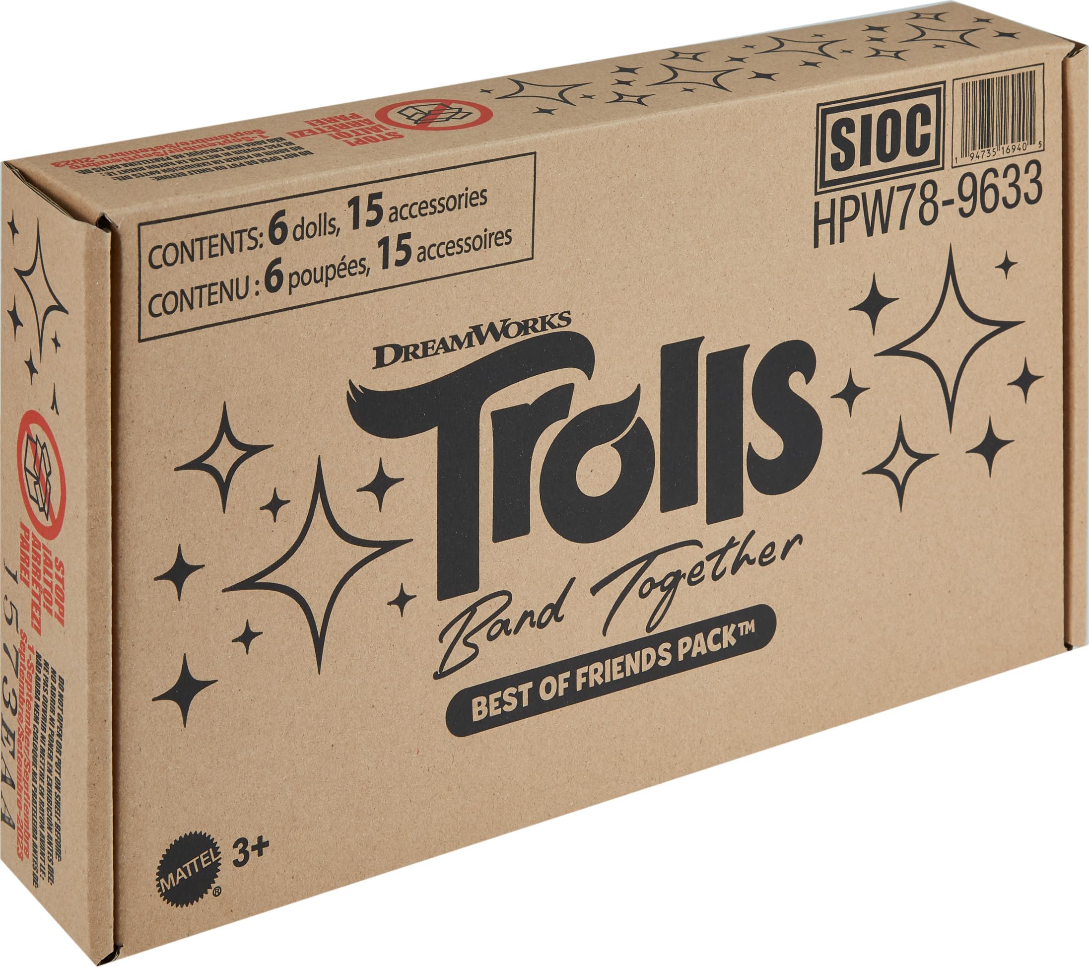 Mattel DreamWorks Trolls Band Together mini figures Mr. Dinkles and Tiny Diamond