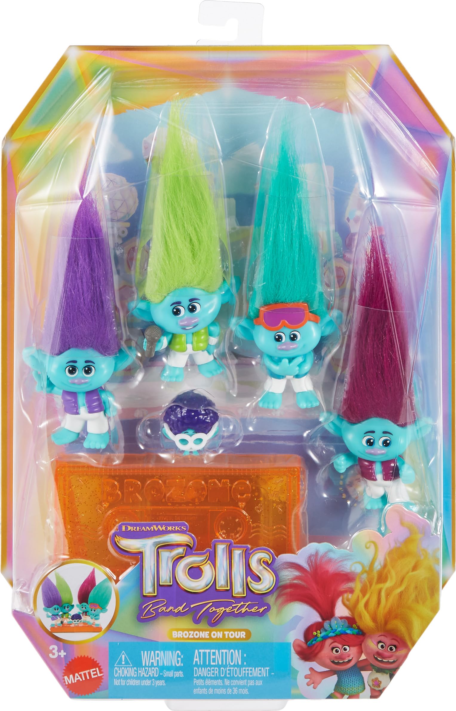 Mattel Trolls BroZone cassette-tape stand for arranging dolls on tour