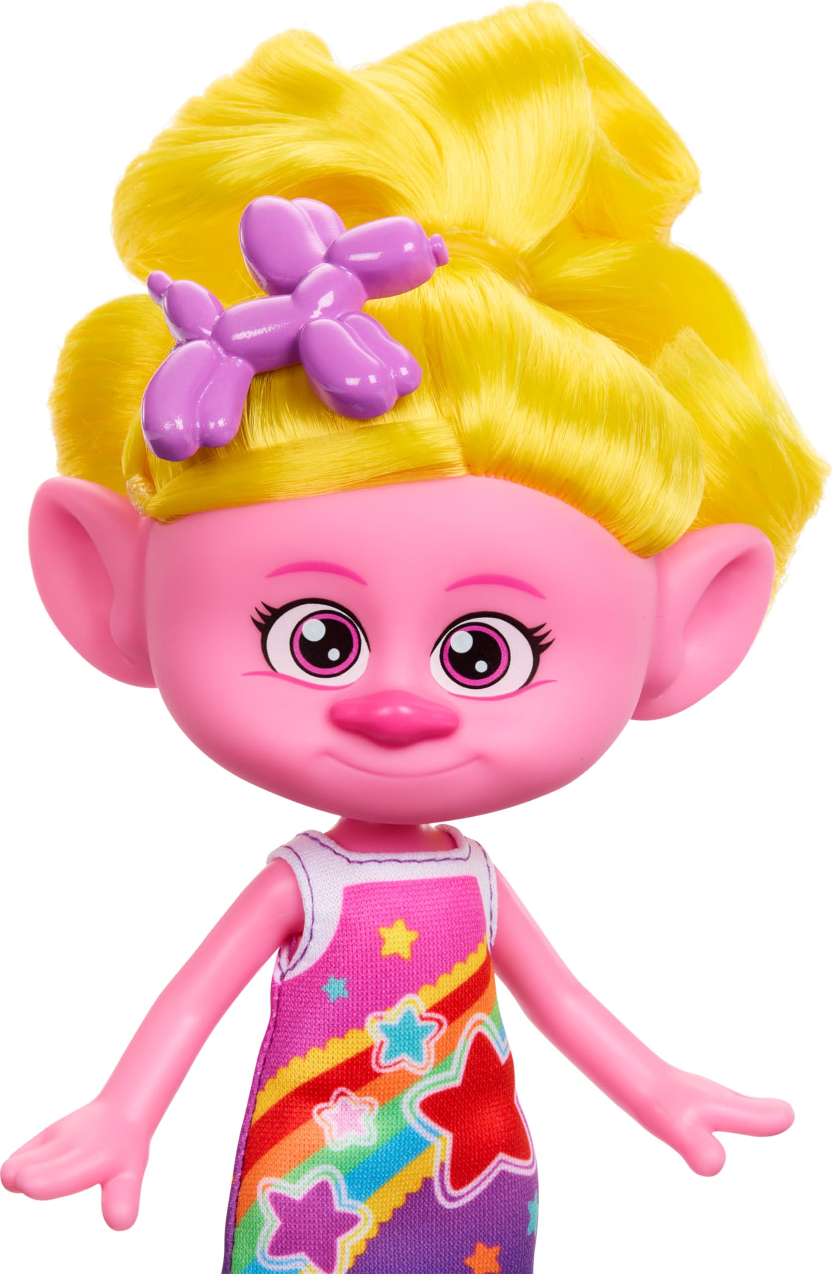 Mattel DreamWorks Trolls Trendsettin’ Viva doll showcases removable fashion for mix-and-match outfits.