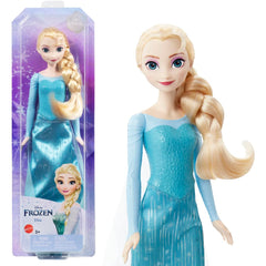 Mattel Elsa doll in blue signature outfit ready for imaginative Frozen play.