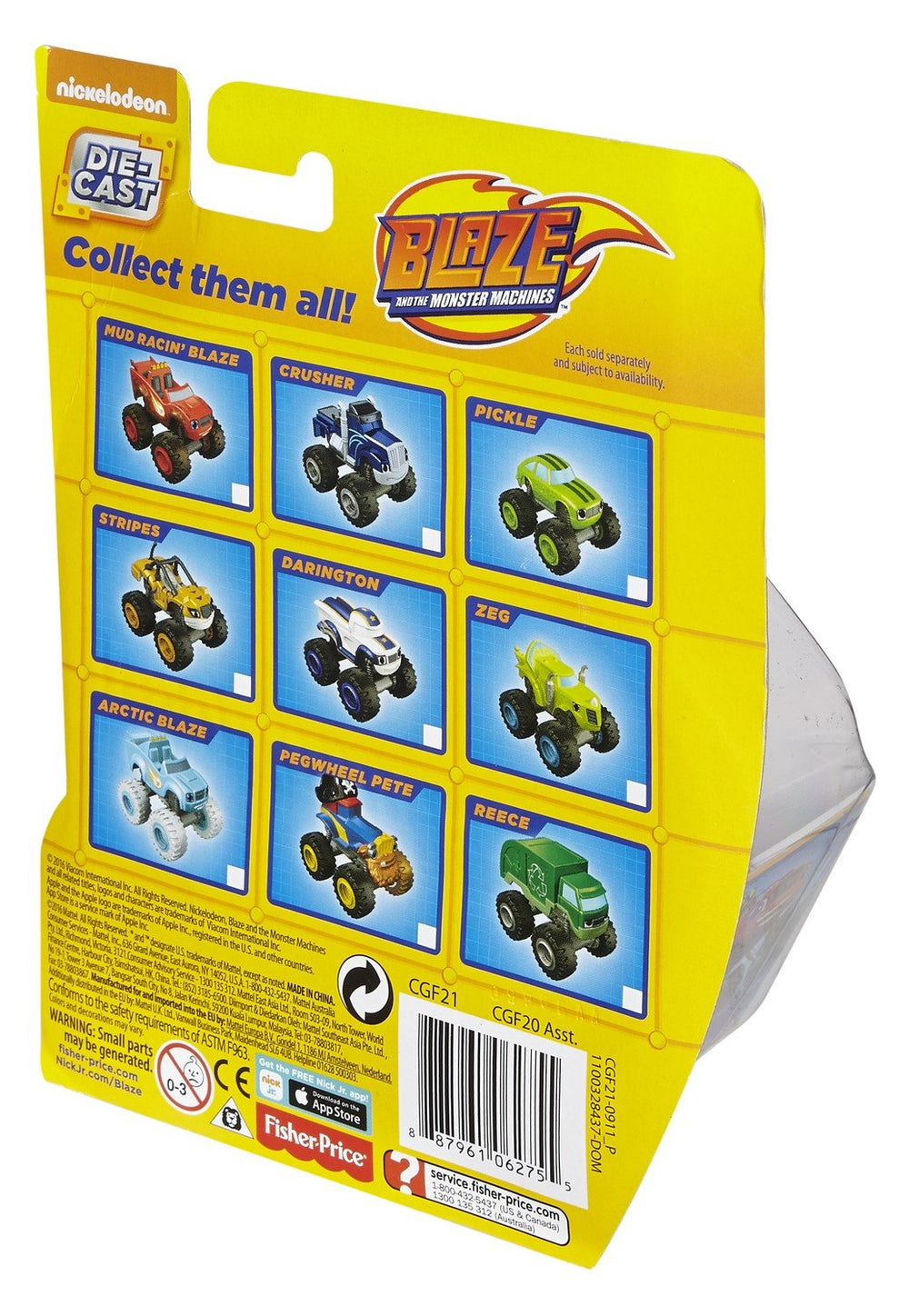 Fisher-Price Blaze playtime in hands-ready for on-the-go play.