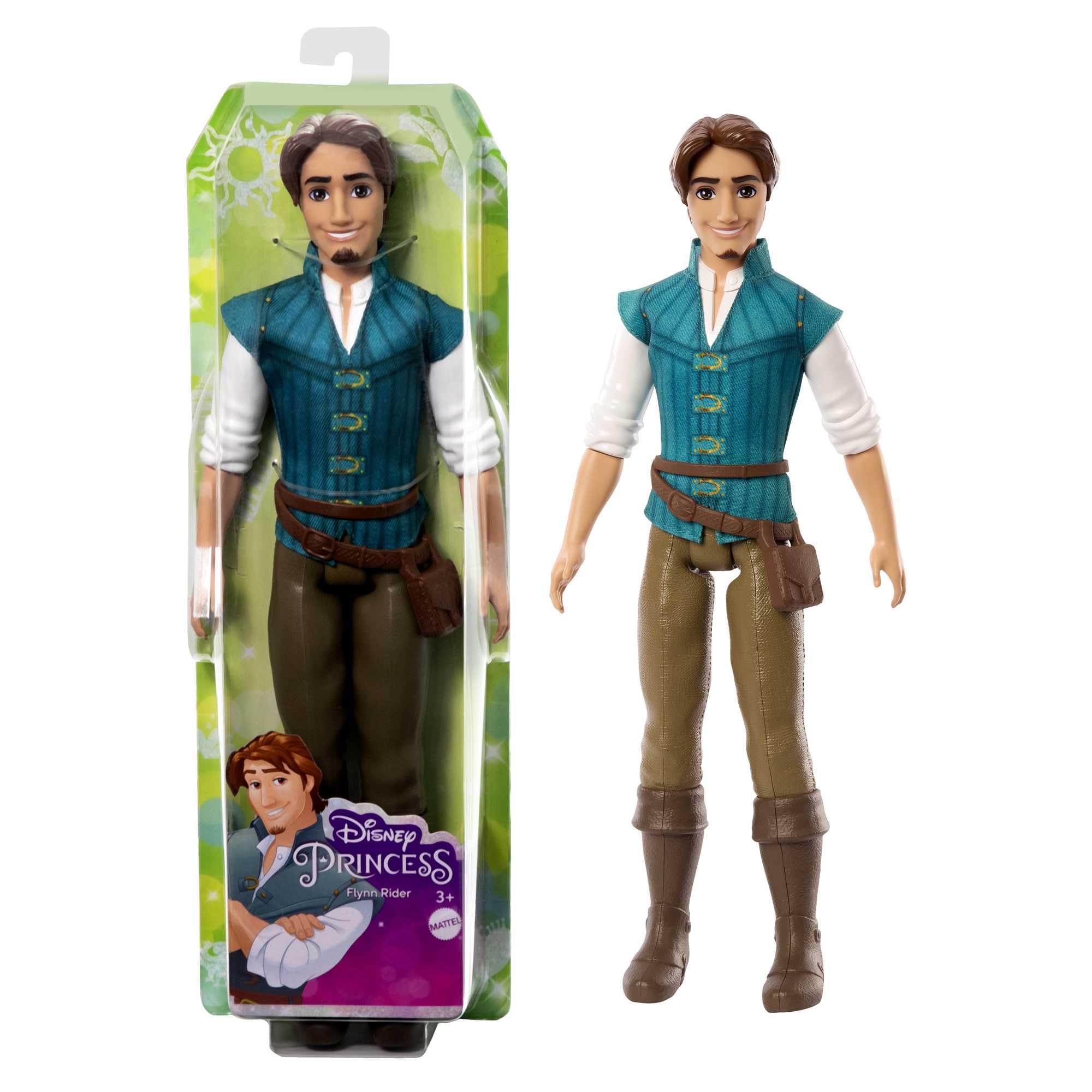 Mattel Flynn Rider doll in signature outfit for Tangled adventures