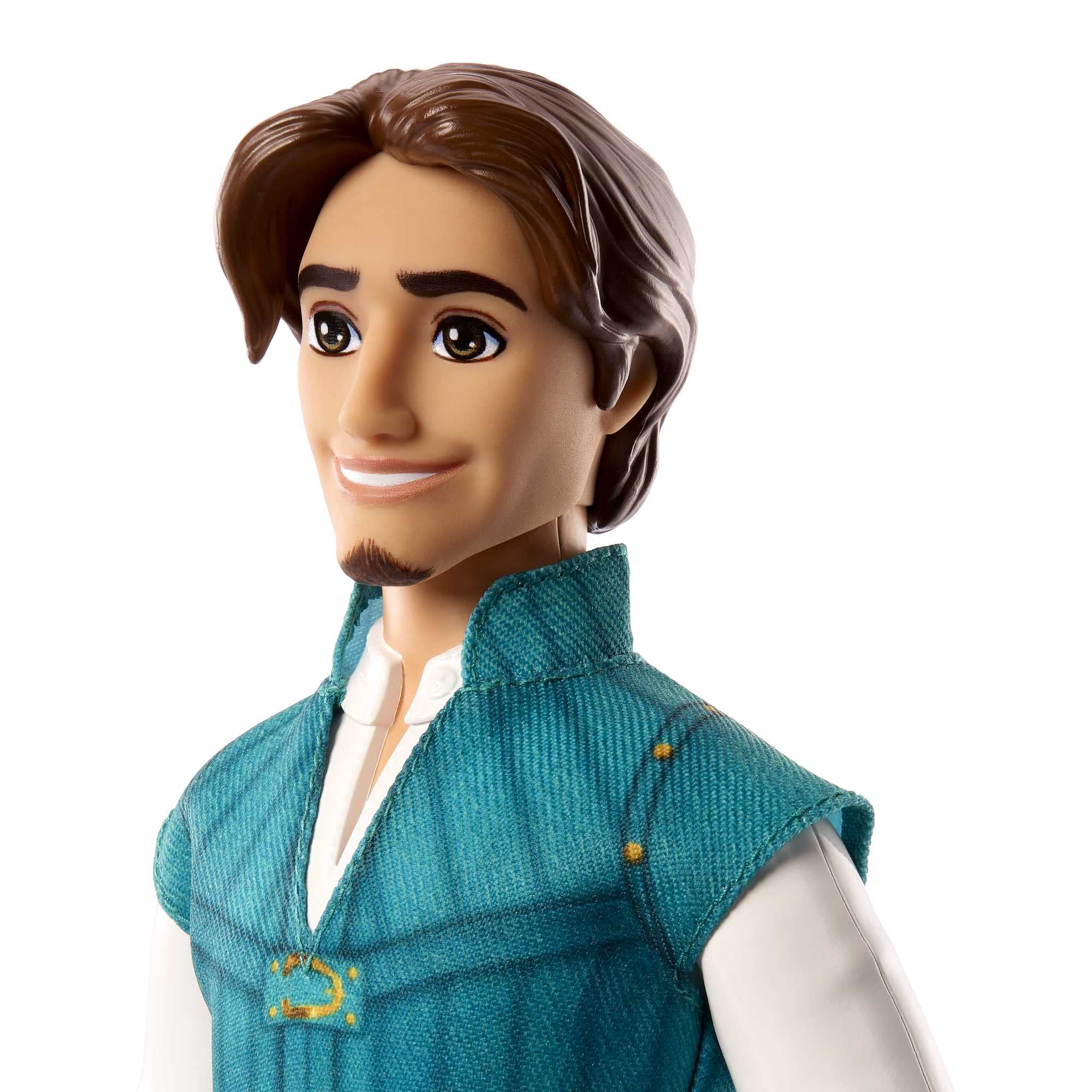 Poseable Flynn Rider doll with soft shirt for storytelling