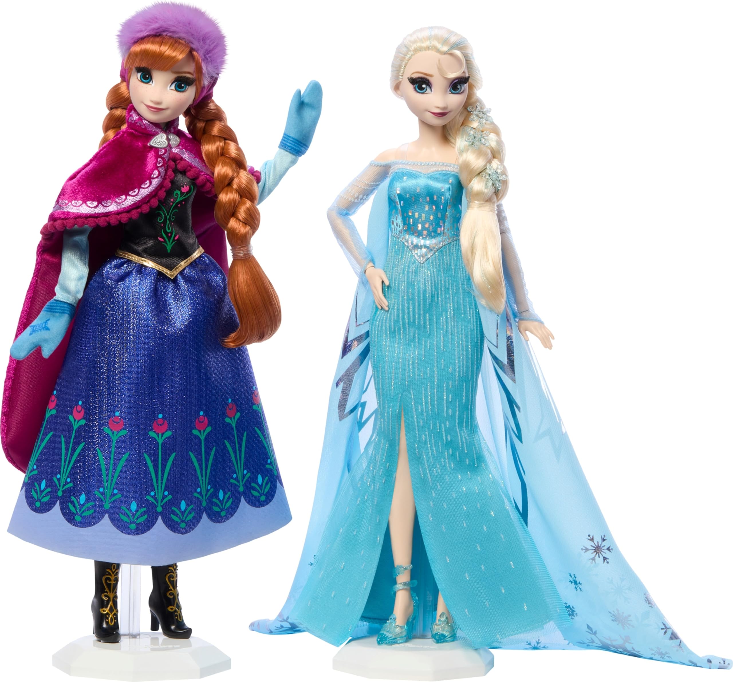 Mattel Frozen Anna doll in travel-look gown ready for display and play