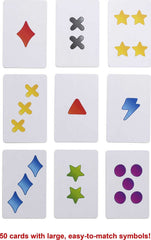 Mattel Games Blink colors and shapes matching supports quick recognition.