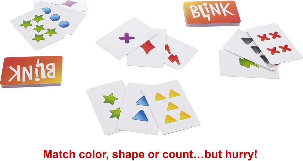 Mattel Games Blink sturdy tin doubles as storage and gift option.