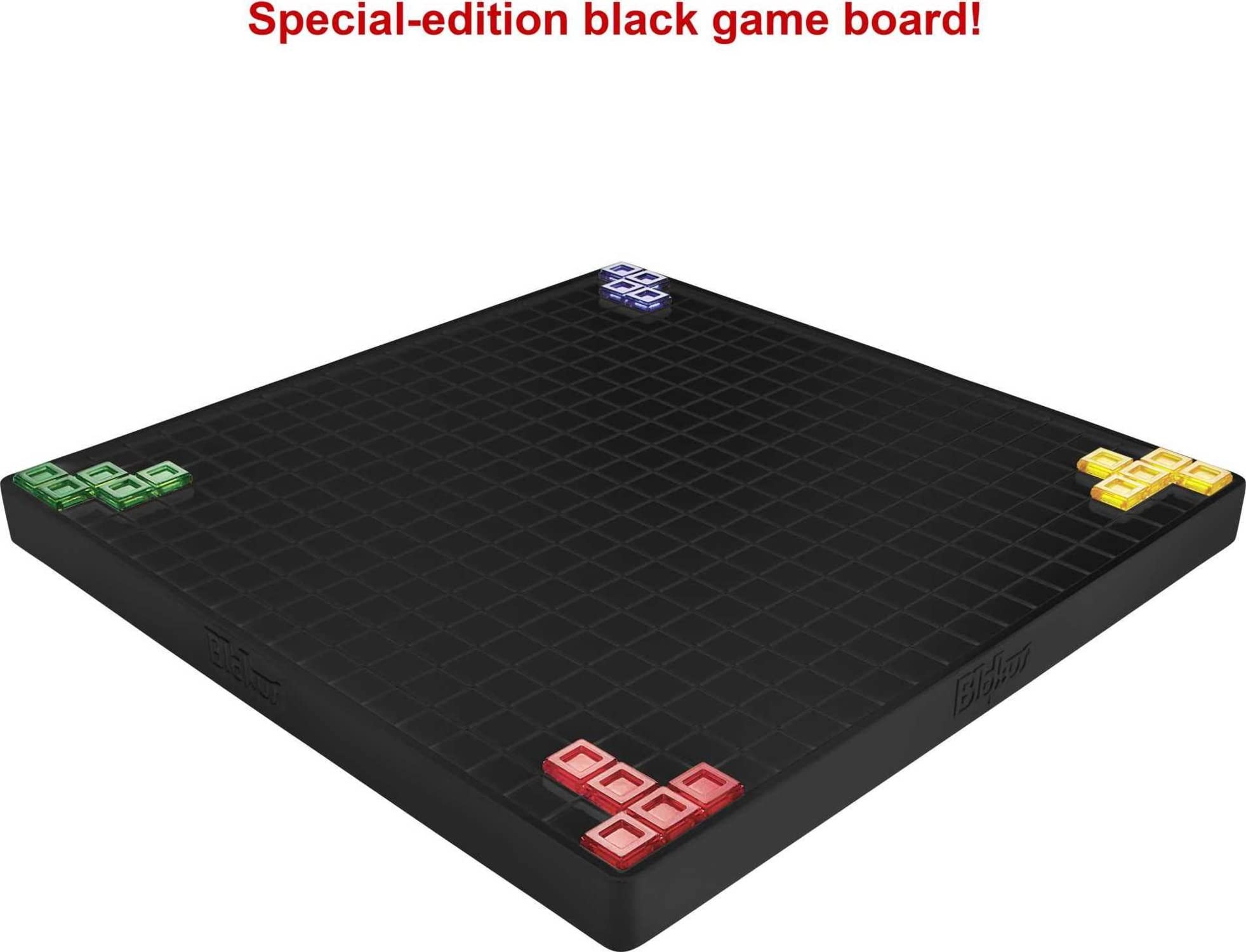 Mattel Games Blokus Shuffle UNO Edition compact box supports quick setup.
