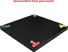 Mattel Games Blokus Shuffle UNO Edition compact box supports quick setup.