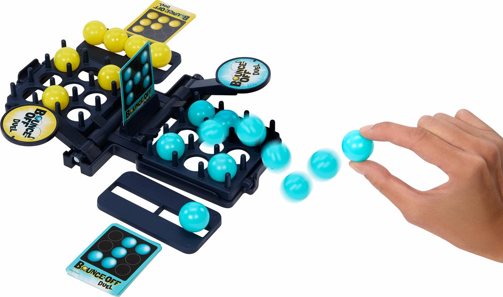 Mattel Games Bounce-Off Duel two players facing off boosts family game night energy.