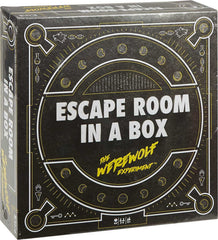 Mattel Games Escape Room Werewolf Experiment box, ready for a home team challenge.