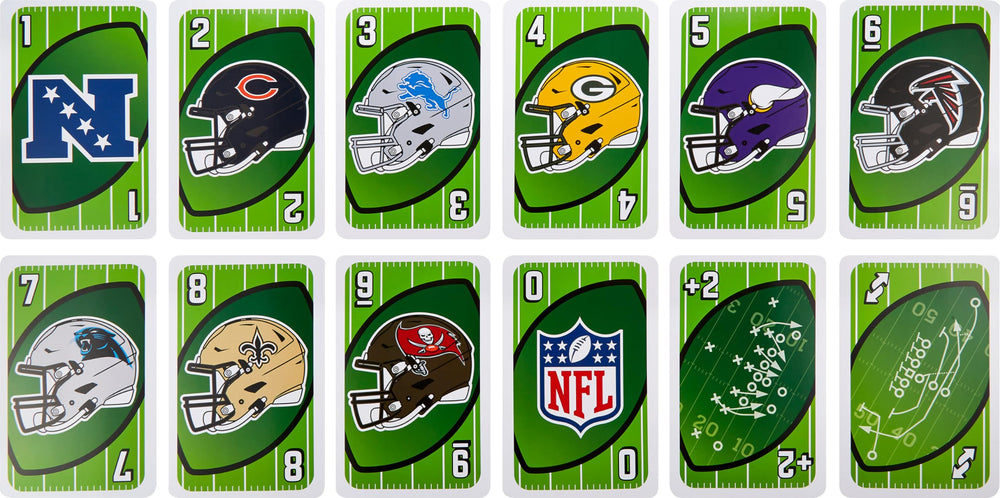 Mattel Games Giant UNO NFL cards are oversized for easy handling in lively sessions.