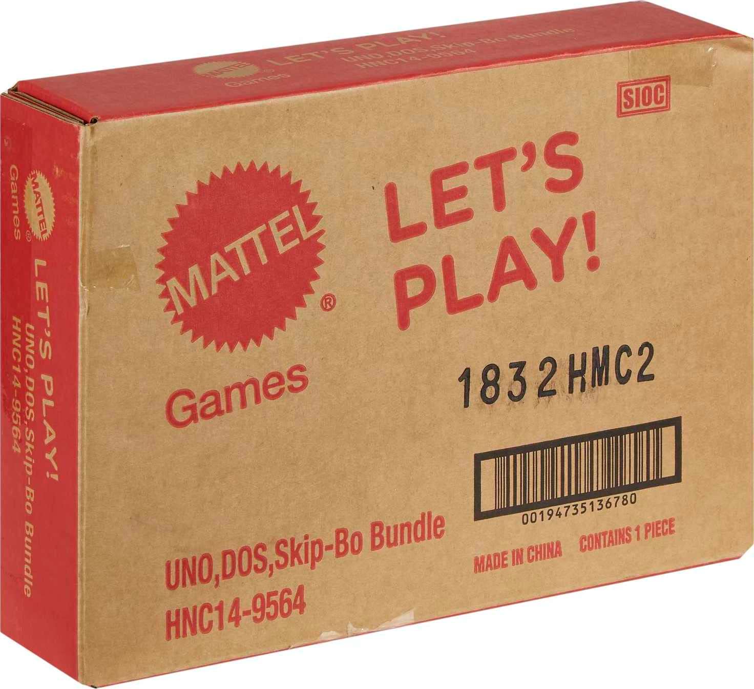 Gift-ready Mattel Games trio for card game lovers ages 7 and up.
